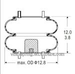 Double Convoluted Air Spring Air Suspension 2B12-313/ FD330-22 364 W01-358-7405