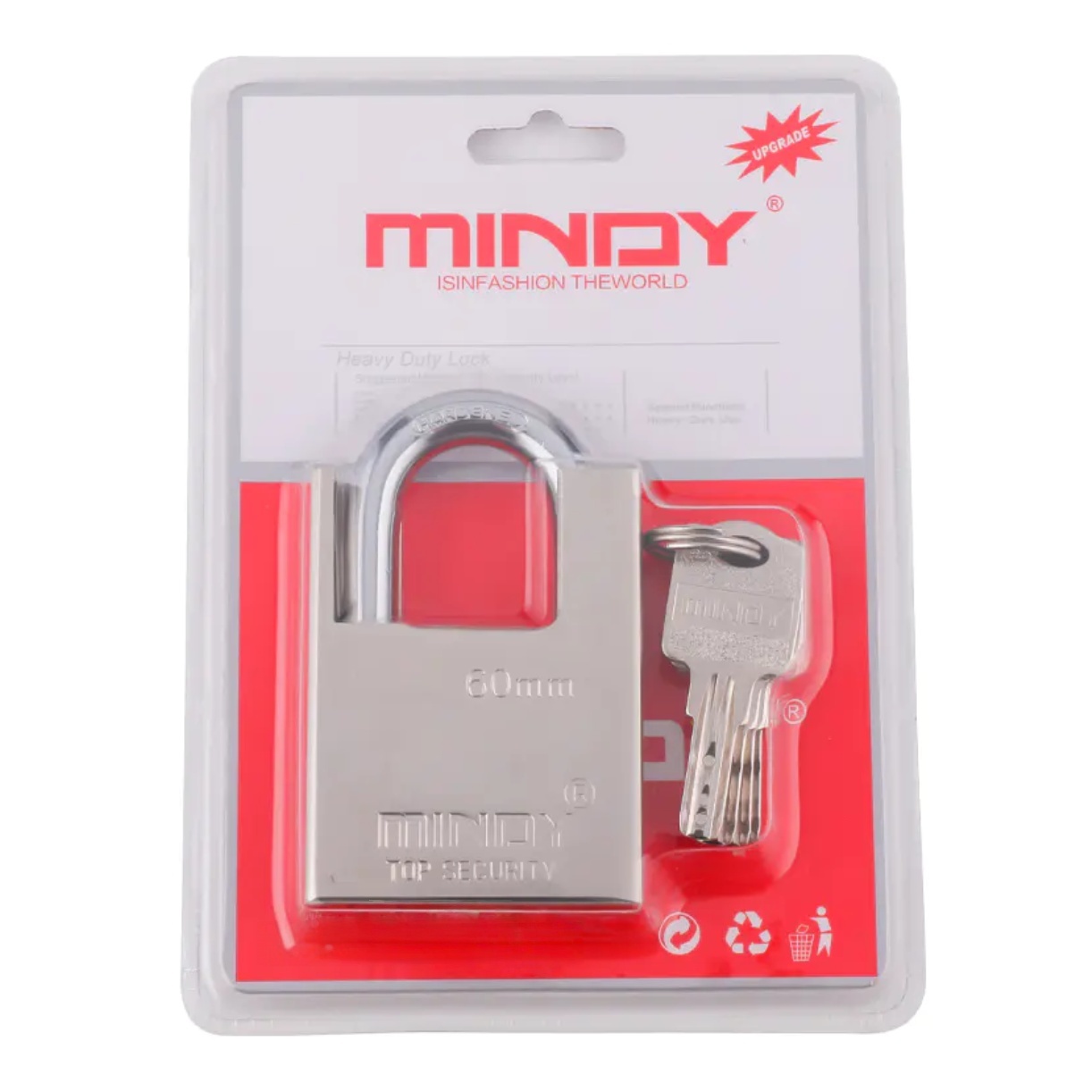 40mm 50mm 60mm 70mm High Security Padlock Silver Padlock With Key