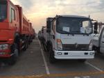 Single Cabin Sinotruk 3T 4x2 Light Dump Truck With Cargo Box White Color