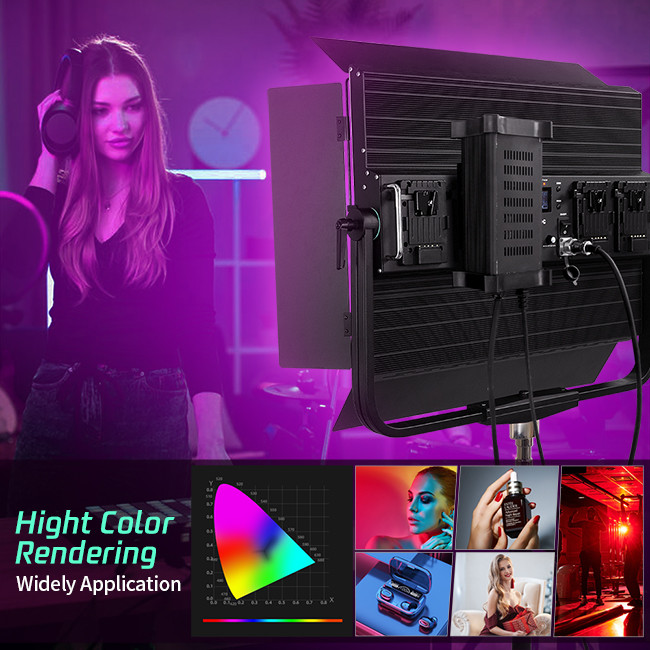 50000LM Metal RGB LED Studio Lights 2800k Tv Stage Film Shooting Photography Lighting