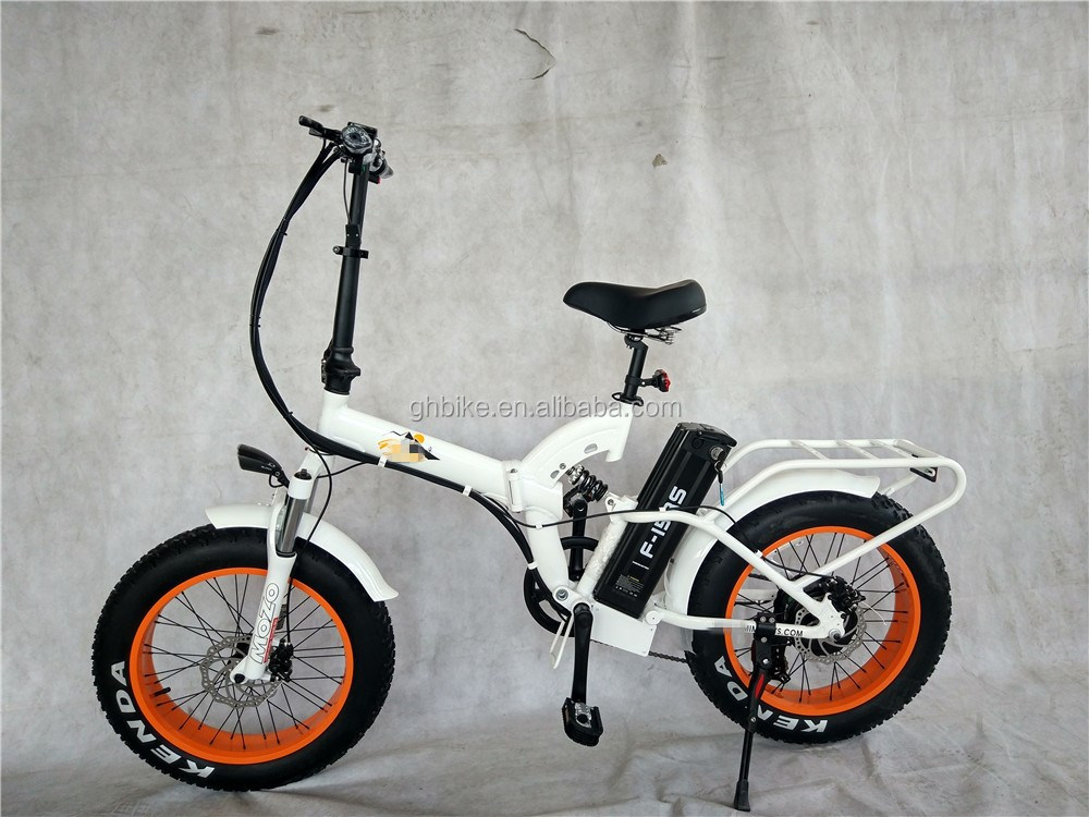 48V*21AH 20 inch full suspension Camouflage color 1000W FOLDING FAT TIRE ELECTRIC BIKE with rear rack