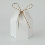 250g Kraft Paper Hexagon Packaging Box With Yurt Bow