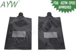 Glossy Black Liquid Spout Bags Clear Window For Soft Drinks / Energy Drinks