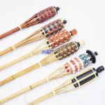 Halloween Decoration Bamboo Tiki Torches Refillable Replacement Metal Oil