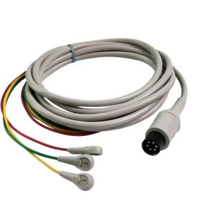 China Original Nihon Kohden 6pin One Piece ECG Patient Cable BJ-753P 3lead 3.6m wholesale