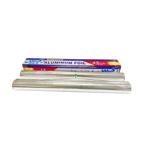 China Kitchen Customized Length 8011 Household Aluminum Foil Wrapping Paper Roll Custom Logo wholesale