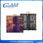 Outdoor LED Curtain Display Transparent 3.91mm Glass Window Video Wall For