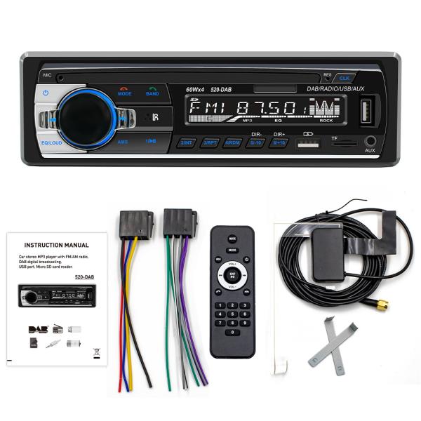 Creatall 520 Pairs USB Car MP3 Player with for Bluetooth Car Charger U Disk Lossless Music DAB Digital Radio-All-in-One Solution