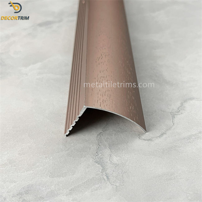 Customization 29.5*44 Bull Nose Stair Nosing Hammer Matt Rose Gold
