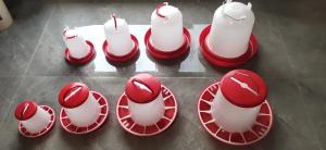 China Plastic Broiler Chicken Feeder Chicken Feeding Line Parts White Red wholesale