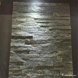 China Natural Stone Black Quartzite Ledgestone Mini Panel With Contemporary Looking wholesale