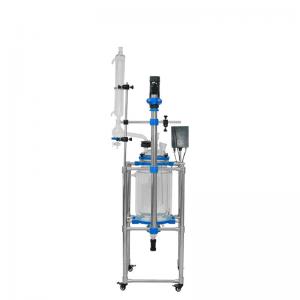 China Double Layer Jacketed Mixer 20L Lab Glass Reactor wholesale