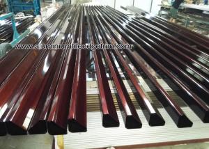 China Extruded Aluminum Hex / Round / Oval Tube With Wood Grain Effect wholesale