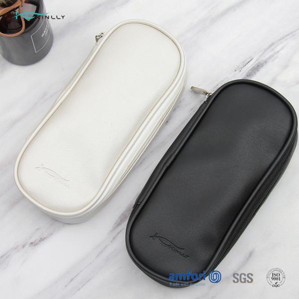 Black White Poly Bag PU ODM Makeup Brush Bag