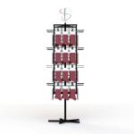 4 Sides Wire Grid Metal Floor Display Stands Modern Fashion Style