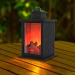 Simulated Fireplace Solar Flickering Flame Lantern 3.7V 5W Solar Courtyard Light