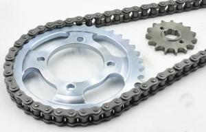 China N5322220 Steel Motorcycle 428 Chain And Sprocket Kit For TVS HLX wholesale