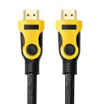 Durable Insulator Black yellow Pin Gold HDMI Cable 10FT NYLON HDMI 1.4 Cable For