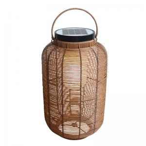 China Decorative Rattan Woven Solar Lights , Outdoor Rattan Lamp For Villa Atmosphere wholesale