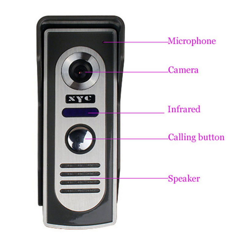 Wired Door Bell Color Screen Door Access Control Video Door Phone Terminal