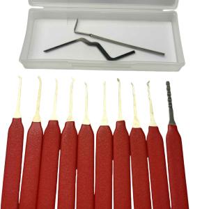 China 8PCS Locksmithing Tools Stainless Steel Lock Smith Tools Red wholesale