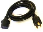 American standard 3pin black 18AWG extension power cord 0.5m-10m copper power