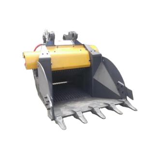 China Heavy Duty Construction Machine Attachment Excavator Crusher Jaw Crushing Bucket wholesale