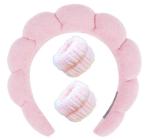 Twist sponge high calvaria SPA head band washing Face makeup headband set