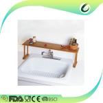 Bamboo shelf for placing over a kitchen sink of wash basin