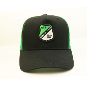 China Oem Custom Trucker Caps , Plastic Adjustable Buckle Green 100 Polyester Trucker Caps wholesale
