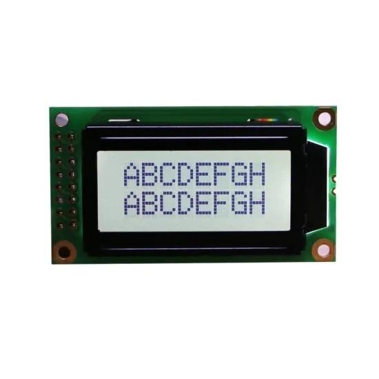 Wholesale RoHS Character STN 8X2 Small Size COB Monochrome Yellow Green LCD