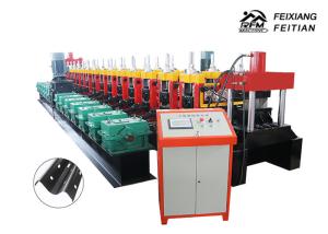 China Two Waves Crash Barrier Highway Guardrail Forming Machine With 15/Min Working Speed wholesale