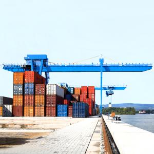 China Double Girder Cargo Container Crane RMG Model Mobile Harbour 22m wholesale
