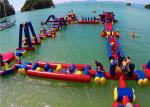 PVC Interactive Floating Water Playground , Kids Blow Up Water Park Customized