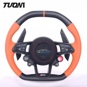China OEM Audi Carbon Fiber Steering Wheel Orange Nappa Leather R8 wholesale