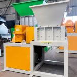 Video outgoing-inspection Provided Mini Shredder Double Shaft Shredder 1200*600