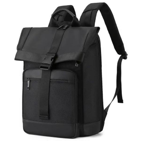 Nylon Roll Top Tuck Pack Rucksack With Buckle Cover Large Capacity Outdoor