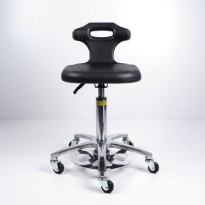China Small Backrest ESD Task Chair PU Foaming By Foot Stepping To Adjust Height wholesale