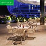 NO Folded Wicker Patio Dining Table Set for Modern Patio Furniture Outdoor