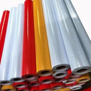 China Commercial 1.24m*45.7m PVC Prismatic Reflective Sheeting Roll For Road Safety wholesale