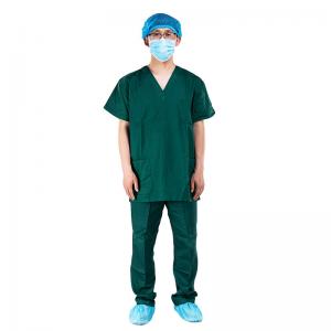 China Hospital Operating Room Short Sleeve Unisex Medical Scrub Suits on sale