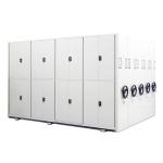 Manual High Density Shelving For Files Collection , Light Gray Mobile Shelving