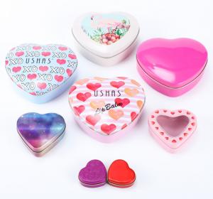 China OEM Heart Shape Tin Mint Box Candy Gift Metal Packing Food Container on sale