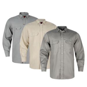 China Cotton Flame-Resistant Fabric Shirt Fireproof Arc-Resistant Shirt American Style Flame-Resistant Workwear wholesale