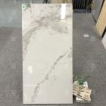 600x1200mm High Glossy Carrara White Polished Glazed Tile For Floor Marble