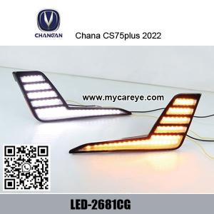 China Chana CS75 Plus 2022 LED DRL driving lights car fog light aftermarket led running lights for cars wholesale