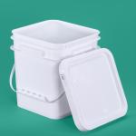 5L Square Food Grade High Density Polyethylene Bucket Organizer Custom Printed
