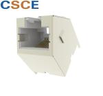 Flat Pin Full Shielded RJ45 Jack PBT Housing Material Contact Resistance 30