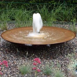 China 120cm Decoration Large Corten Steel Water Bowl For Garden Water Feature wholesale