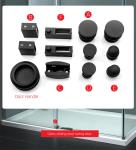Sliding Glass Door Fittings Set for Hotel Shower Enclosure Frameless Glass Barn